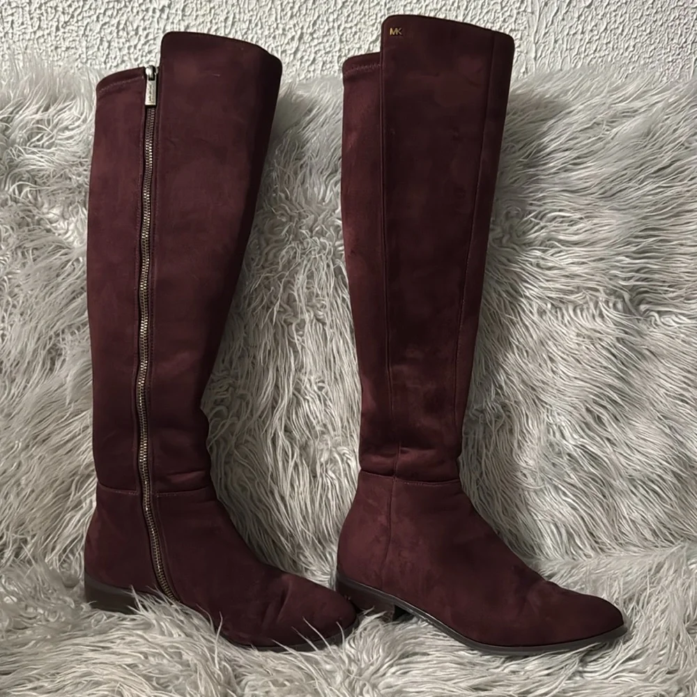 MICHAEL Michael Kors Over-the-Knee Boots in Burgundy